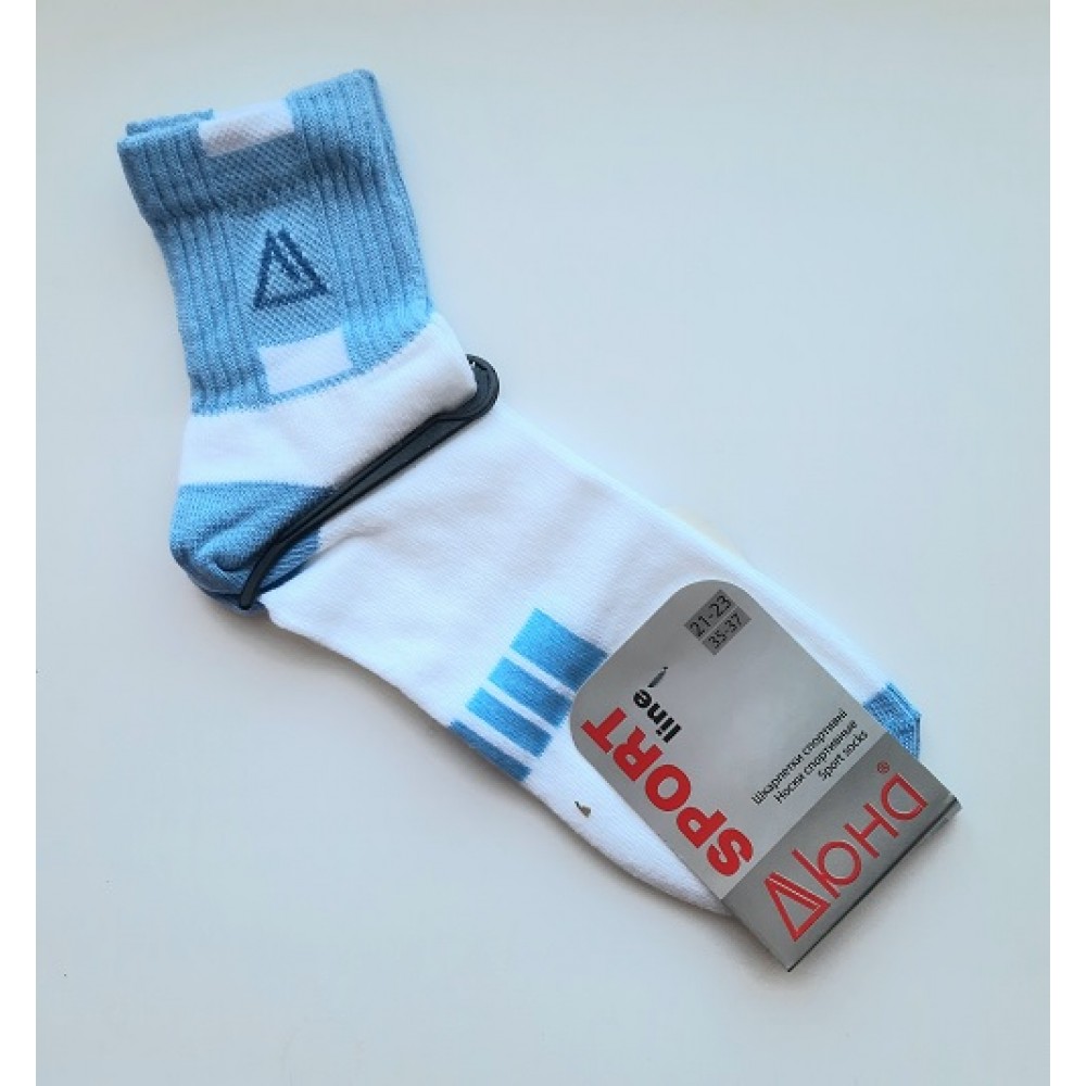 Шкарпетки жіночі р.35-37 DUNA Біло-блакитні 80%бавовна  18%поліамід  2%еластан