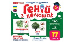Геній з пелюшок.Дерева та кущі 1014-2 демонстраційний матеріал в папці р.200х260мм вид-во Ранок