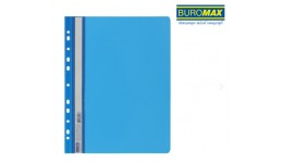 Папка-швидкозшивач BUROMAX 3316-04 А4 з перфор. проз. верх  пластик. ТЕМНО-СИНЯ (12)