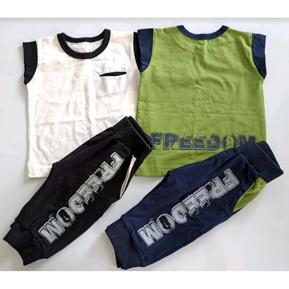 Комплект футбока і шорти Freedom  (футболка бріджі) кулір стрейч  р.98(1) 104(2) 110(1) ТМ БОМА