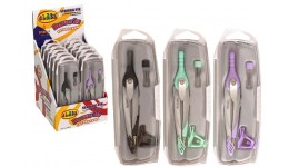 Готовальня CLASS 9042 3 предмети  STRONG FIX  циркуль 130мм  асорті 3 кол/ (1/12)