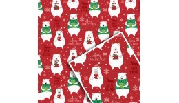 Папір пакувальний крейдований новорічний 70*100см набір 10 листів в упаковці  531