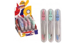 Циркуль CLASS 9041  в пласт. пеналі із захистом голки  12 cм  метал (1/24)