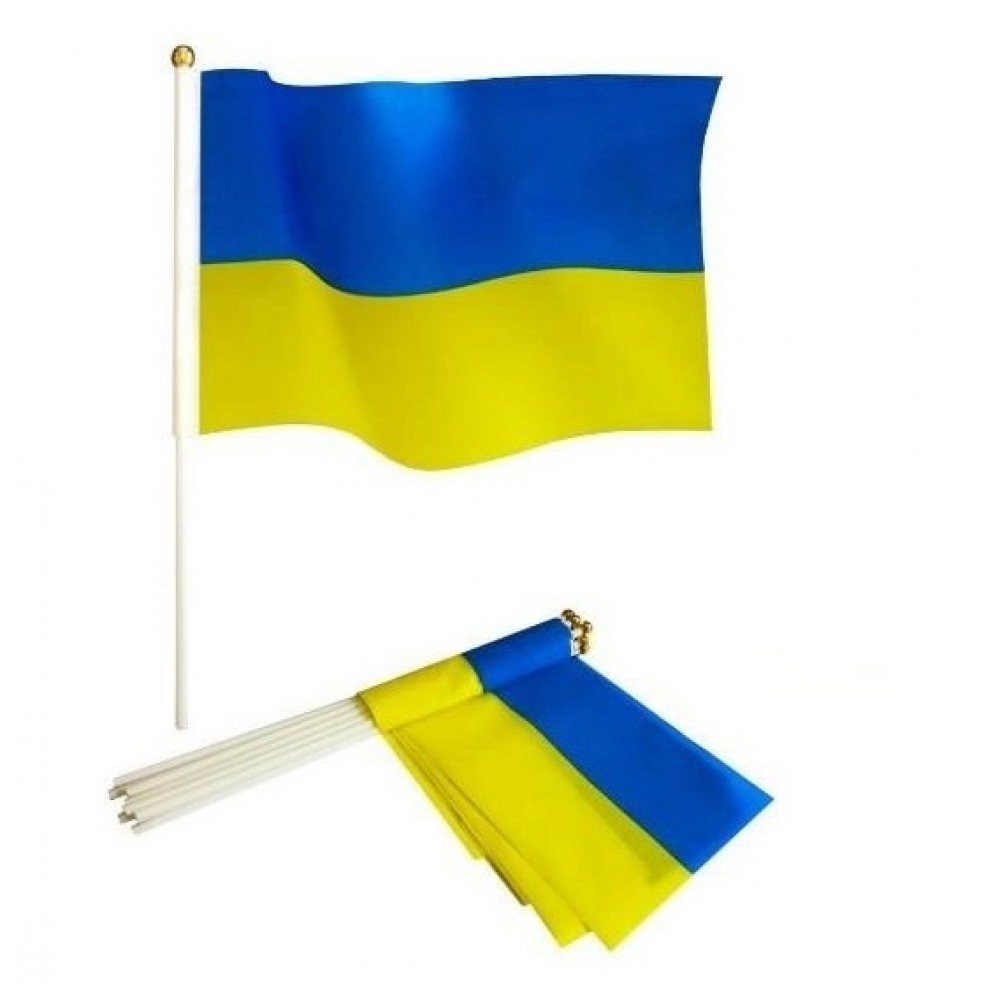 Прапорець  Україна  арт  А-2205-1  р.14*21 см + присоска
