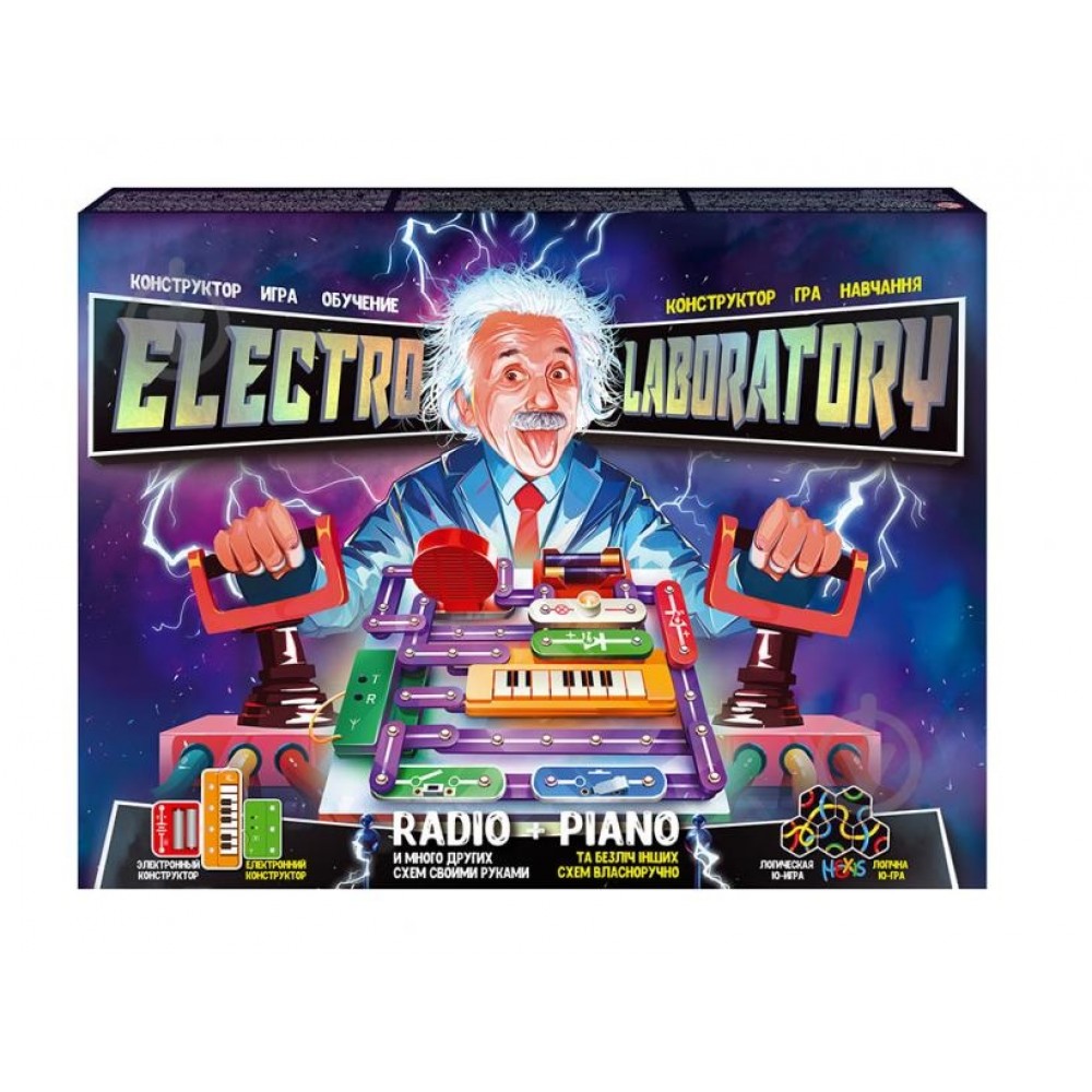 Конструктор електронний  Elektro Laboratory.Radio+Piano  в коробці 37*25*4 см TM Danko Toys