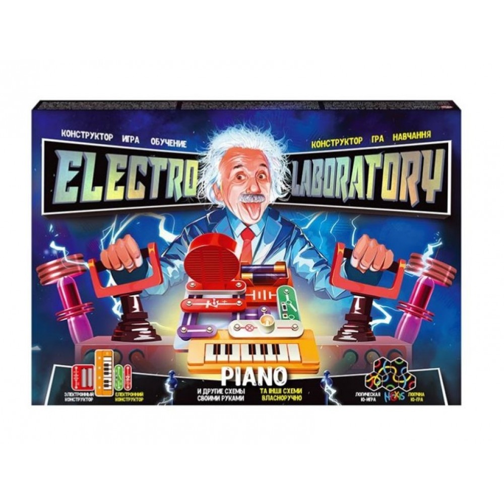 Конструктор електронний  Elektro Laboratory.Piano  в коробці 37*25*4 см TM Danko Toys