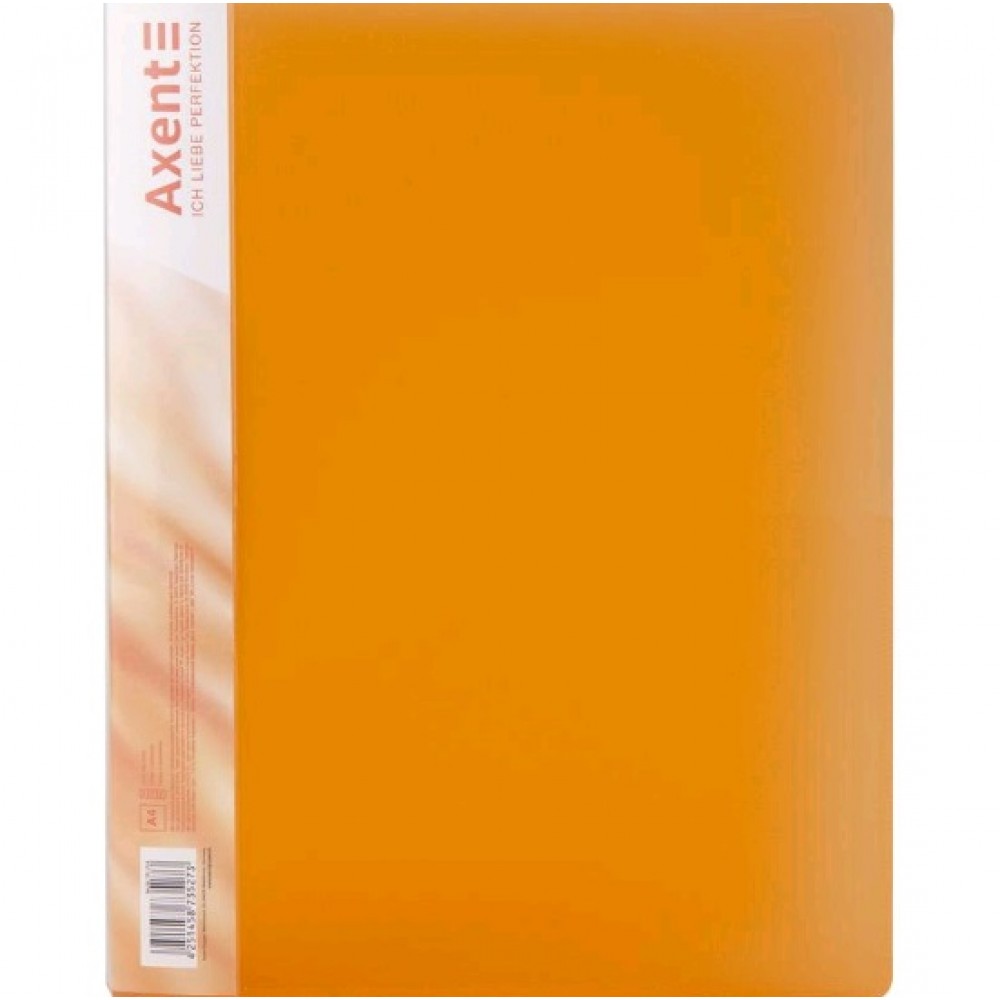 Папка з притиском А4 AXENT 1301-25 прозора помаранч (1/20)