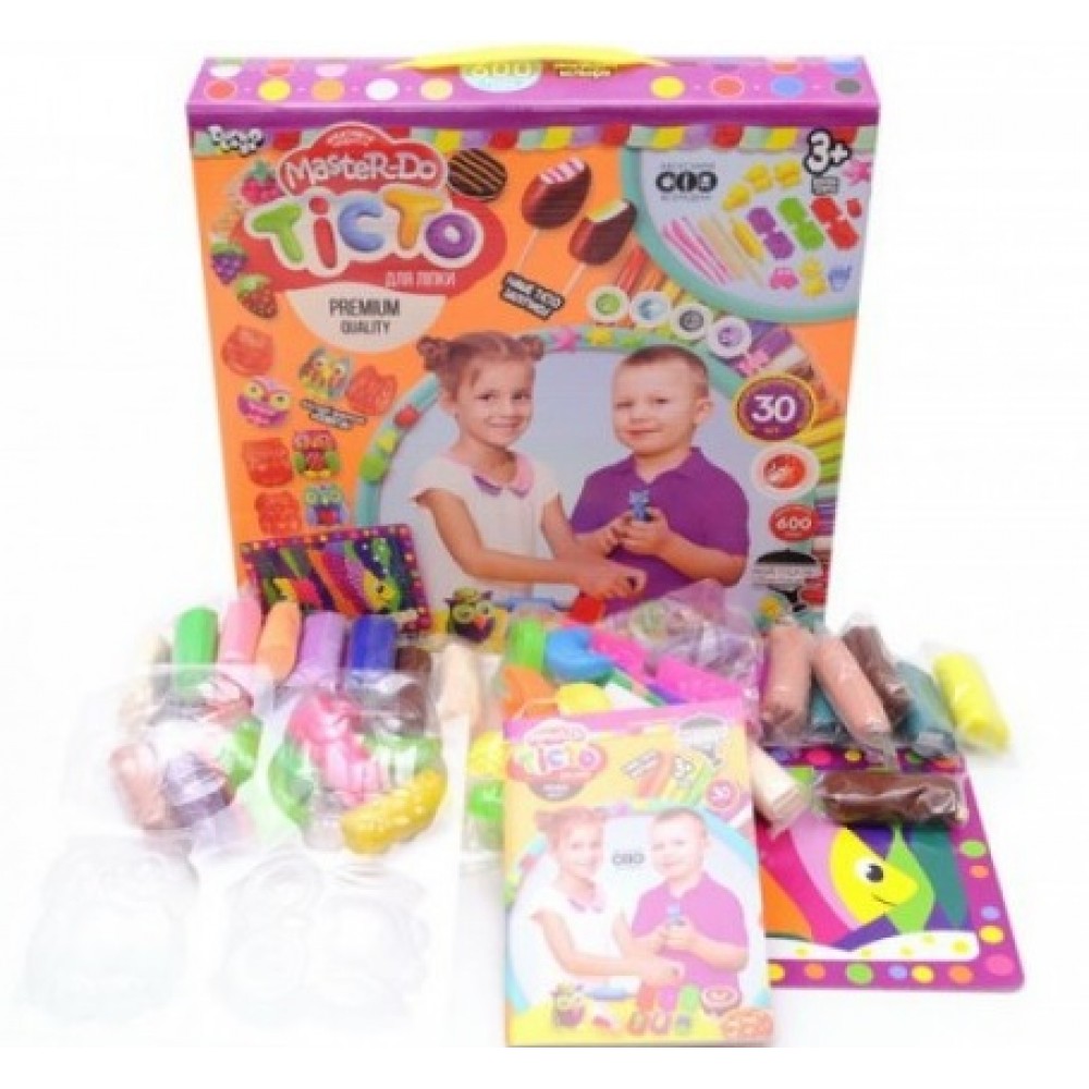 Тісто для ліпки  Master Do   (30кольорів з мозаїкою) 20 г Люкс   ТМ Dankotoys