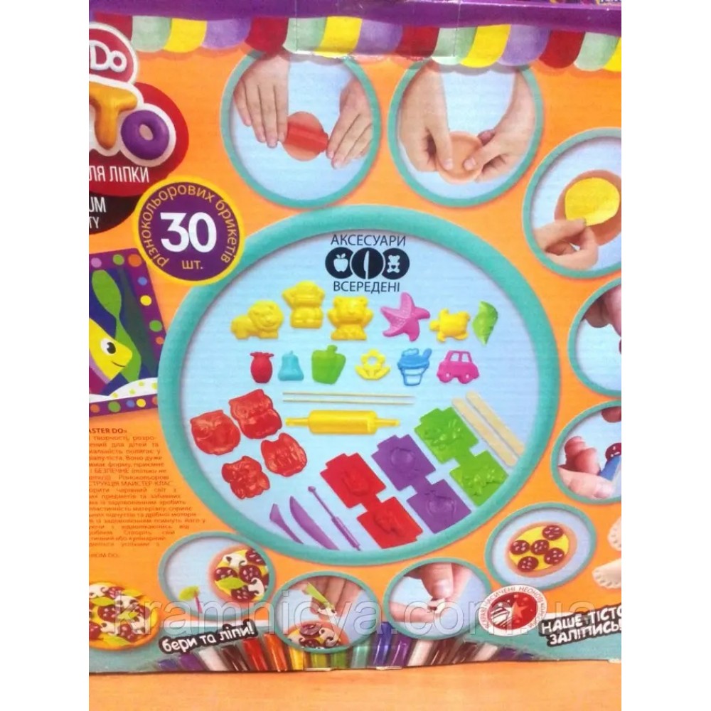 Тісто для ліпки  Master Do   TMD-03-06 (30кольорів з мозаїкою) 20 г Люкс  ТМ Dankotoys