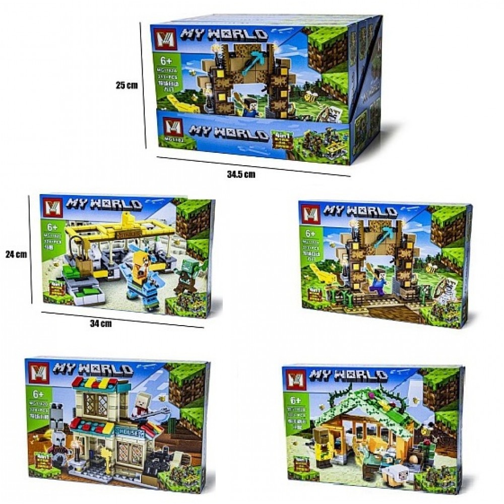 Конструктор MY WORLD MG1182 4 вида в блоці розм.коробки 24х34 см