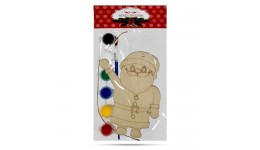 Ялинкова прикраса своїми руками Санта R96417  Art  з фарбами 10*13см (1/12)