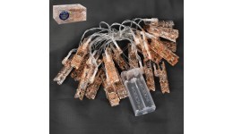 світлодіодна гірлянда 300 см R96133-C  Прищіпки  кольорова 20led на батар. (2AA)
