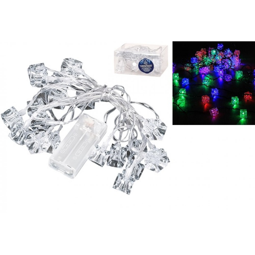 світлодіодна гірлянда 300 см кольорова R96124-C   Ice  20led на батар.(2AA)