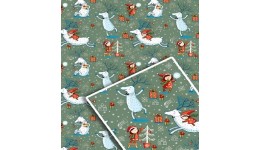 Папір пакувальний крейдований новорічний 70*100см набір 10листів в упаковці 534