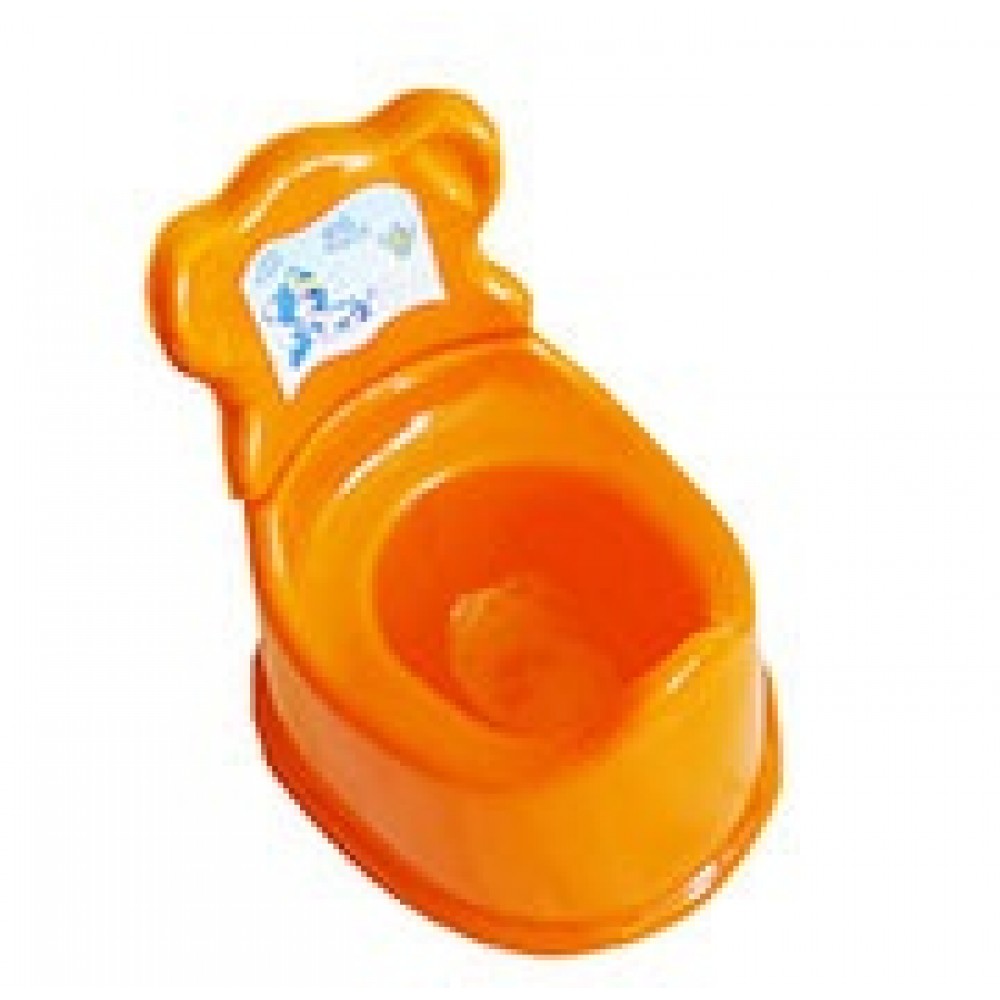 Горщик дитячий  Зі  спинкою  арт.25-002 ТМ KINDER WAY Помаранчевий  р.26х29х24см
