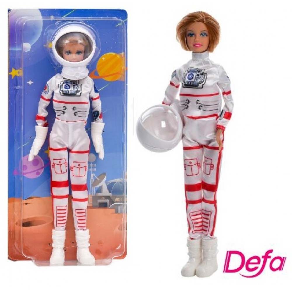 Пошкоджена коробка DEFA Лялька 29 см 8460-BF Космонавт  2 кольори на листі р. 15.5х33х6 см.