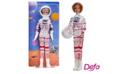 Пошкоджена коробка DEFA Лялька 29 см 8460-BF Космонавт  2 кольори на листі р. 15.5х33х6 см.