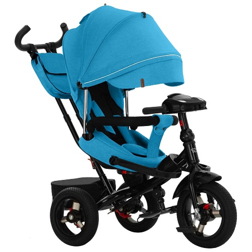 Велосипед триколісний TILLY Impulse T-386/2 Синій з батьківською ручкою 3 поз.регул. багажник
